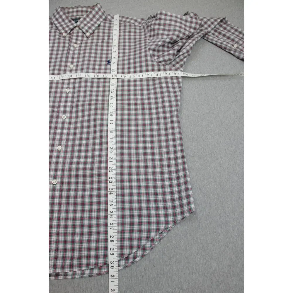 Ralph Lauren Shirt Mens Size‎ L Plaid Long Sleeve Cotton Classic Fit Button-Down